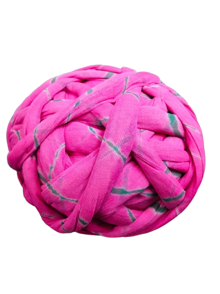 Traditional Pink Pagdi Turban with Striped Pattern, Cotton Fabric