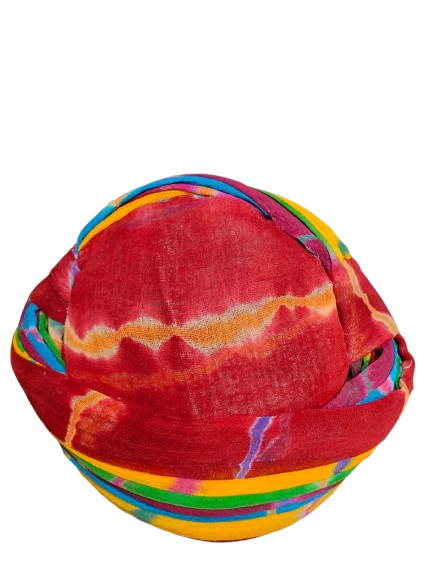 Jodhpuri Rainbow Tie Dye Pagdi, Multicolored Stripes Turban
