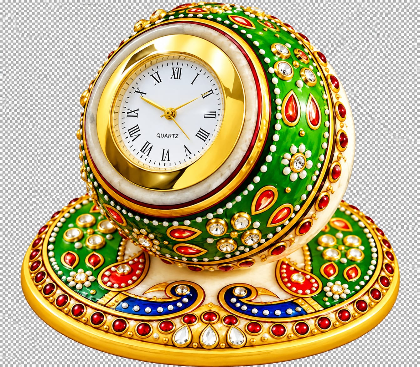 Marble Art Clock Plate – 4 Inches