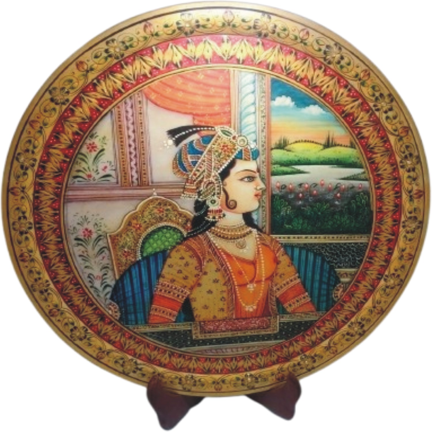 Marble Painting - Mughal Princess