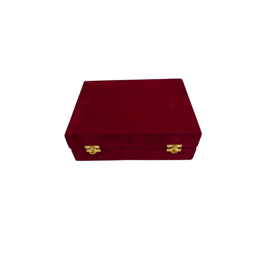 DEHATIBAZAR| Marble Meenakari Decorative Dry Fruit Box Set with 4 Containers and Tray | Gold Painted with Velvet Case